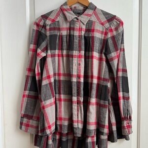 Plaid Button-Up Kids Shirt